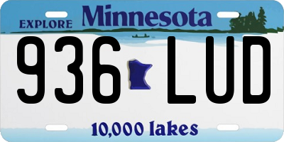 MN license plate 936LUD