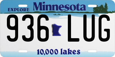 MN license plate 936LUG