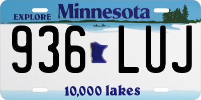 MN license plate 936LUJ