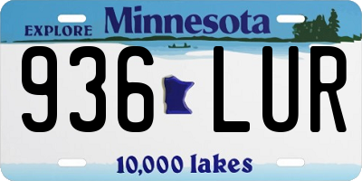 MN license plate 936LUR