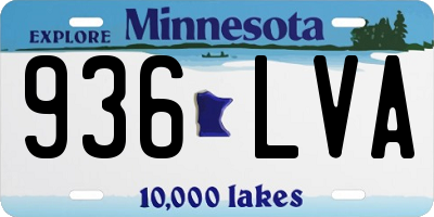 MN license plate 936LVA