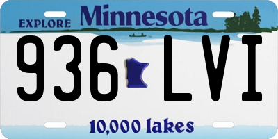 MN license plate 936LVI