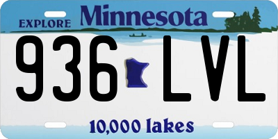 MN license plate 936LVL