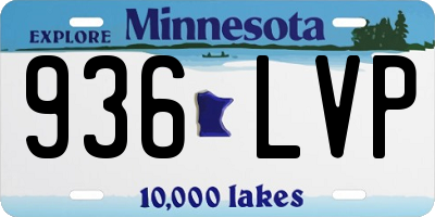 MN license plate 936LVP