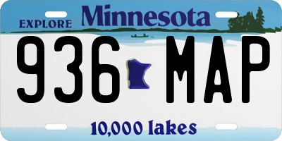MN license plate 936MAP