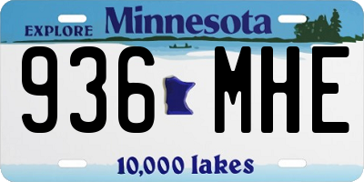 MN license plate 936MHE