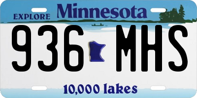 MN license plate 936MHS