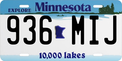 MN license plate 936MIJ