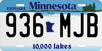 MN license plate 936MJB