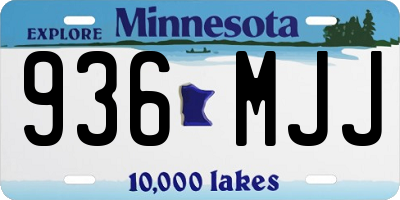 MN license plate 936MJJ