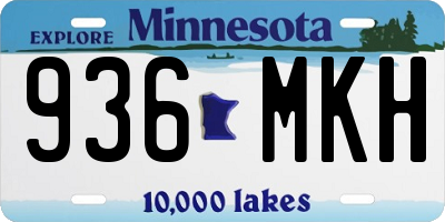 MN license plate 936MKH