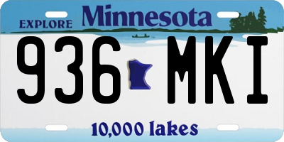 MN license plate 936MKI