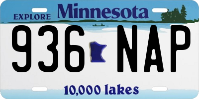 MN license plate 936NAP