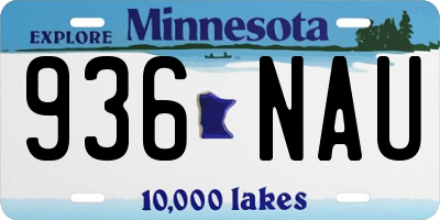 MN license plate 936NAU