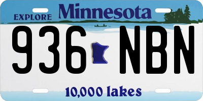 MN license plate 936NBN