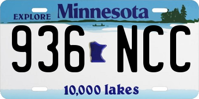 MN license plate 936NCC