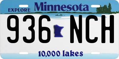 MN license plate 936NCH