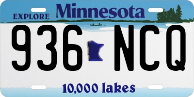 MN license plate 936NCQ