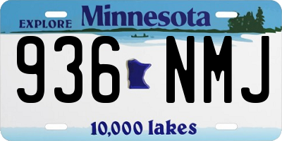MN license plate 936NMJ