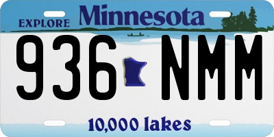 MN license plate 936NMM