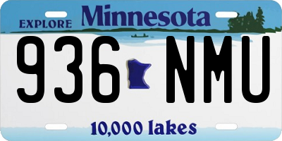 MN license plate 936NMU
