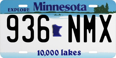 MN license plate 936NMX
