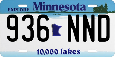 MN license plate 936NND