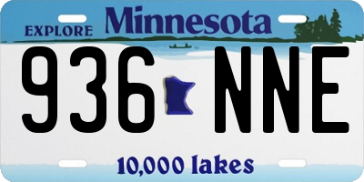 MN license plate 936NNE
