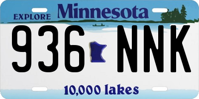 MN license plate 936NNK