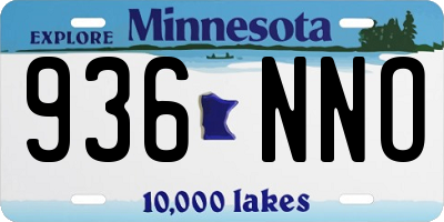 MN license plate 936NNO