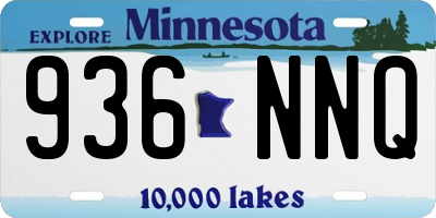 MN license plate 936NNQ