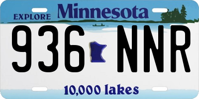 MN license plate 936NNR