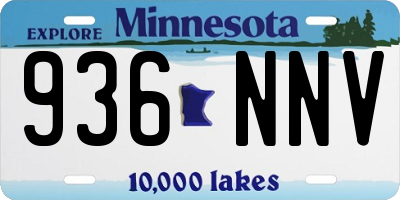 MN license plate 936NNV