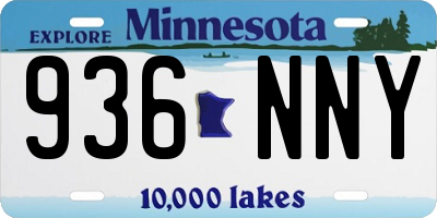 MN license plate 936NNY