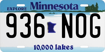 MN license plate 936NOG