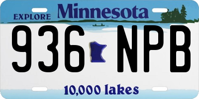 MN license plate 936NPB