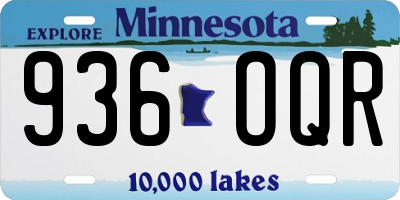 MN license plate 936OQR