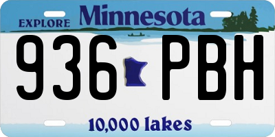 MN license plate 936PBH
