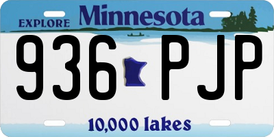 MN license plate 936PJP