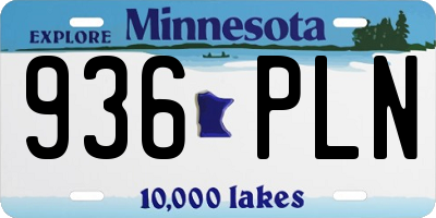 MN license plate 936PLN