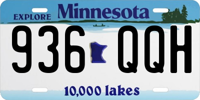 MN license plate 936QQH