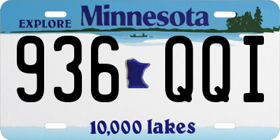 MN license plate 936QQI