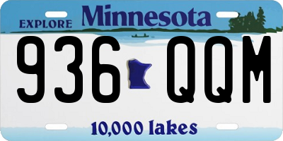 MN license plate 936QQM