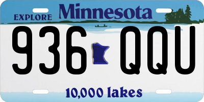 MN license plate 936QQU