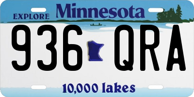 MN license plate 936QRA