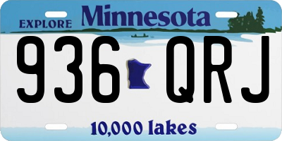 MN license plate 936QRJ