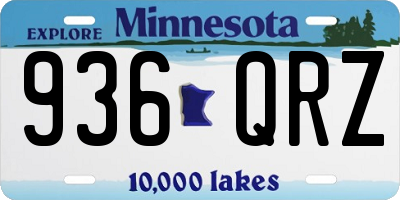 MN license plate 936QRZ