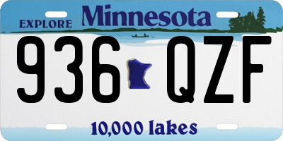 MN license plate 936QZF
