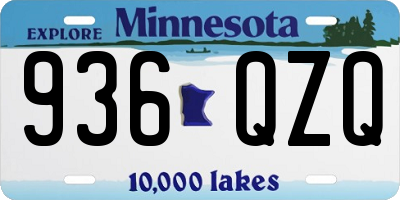 MN license plate 936QZQ