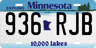 MN license plate 936RJB